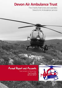 Annual Report Front Cover helicopter on a hillside