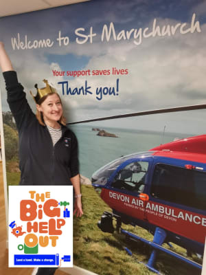 Devon Air Ambulance volunteer helping in our shops