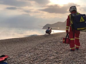 Beach rescue in Eype
