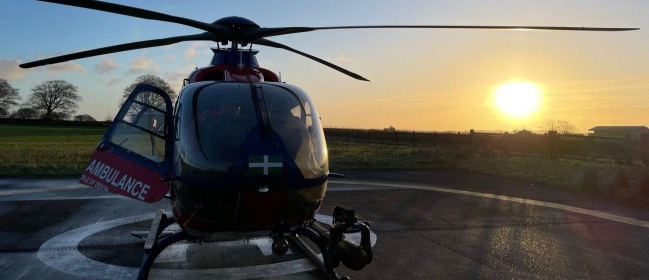 DAA aircraft at sunset