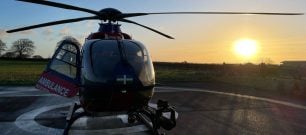 DAA aircraft at sunset