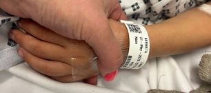 Young Zalan in hospital