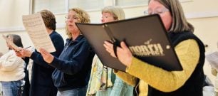 ladies singing in choir