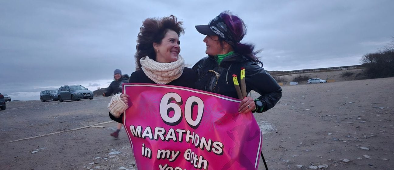 Debbie and Mary on their fundraising journey