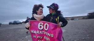 Debbie and Mary on their fundraising journey