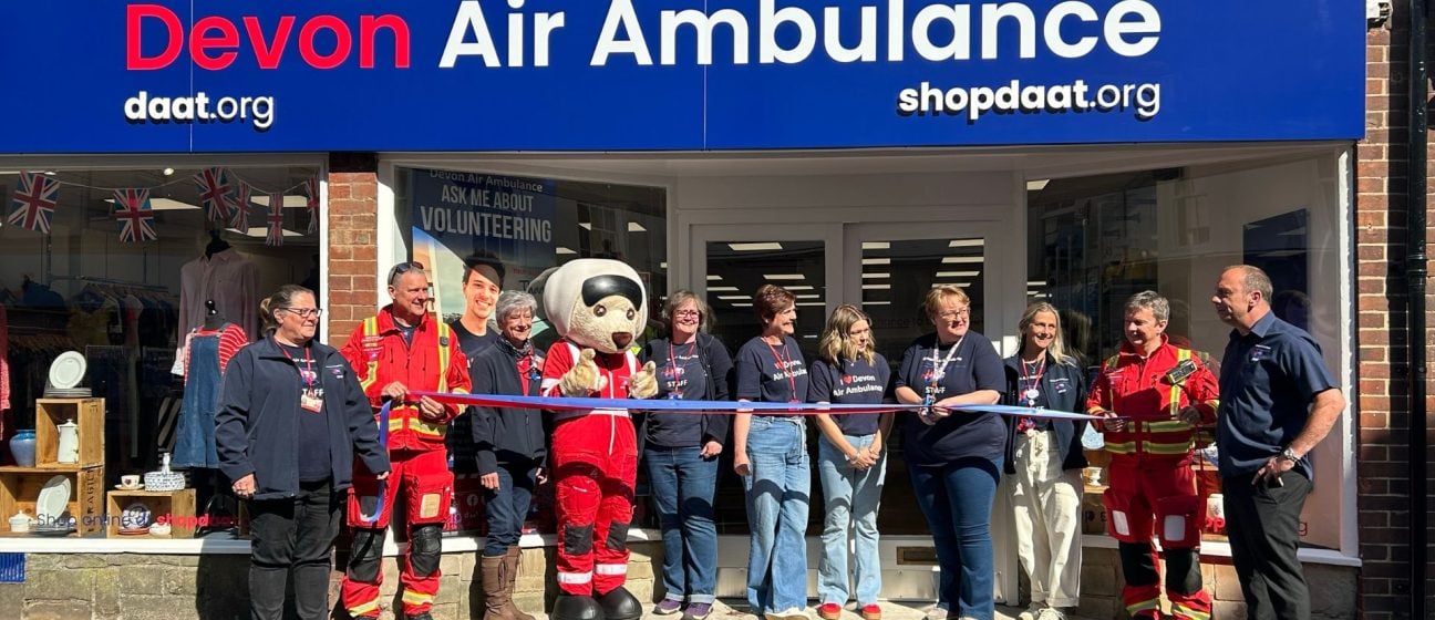 The opening of the Devon Air Ambulance shop in Tiverton