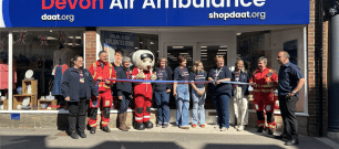 Cutting the ribbon