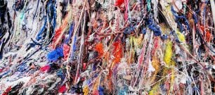 Mountain of global textile waste that cannot be sold