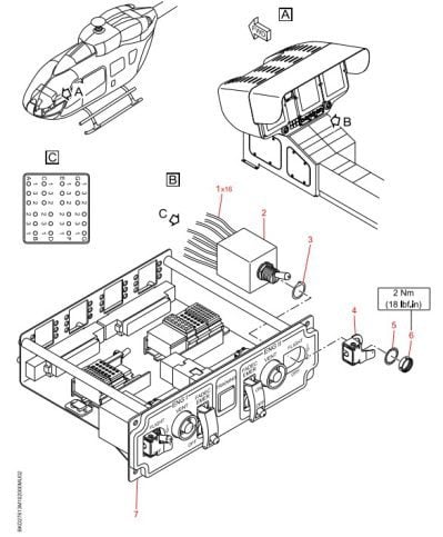 The location of the engine control panel