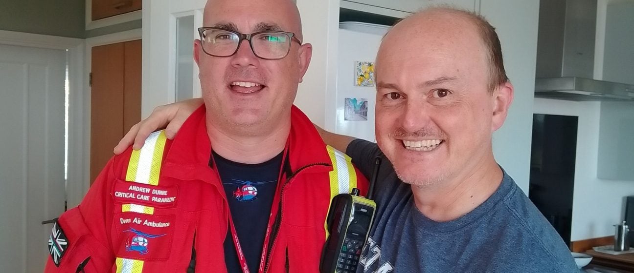 Ralph Langfield and clinician Andy