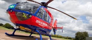 Devon Air Ambulance aircraft at the airbase