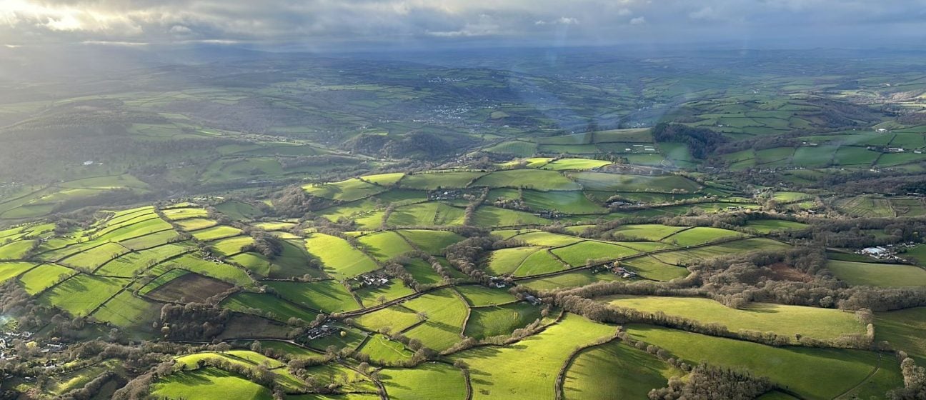 Aerial view of Devon