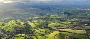 Aerial view of Devon
