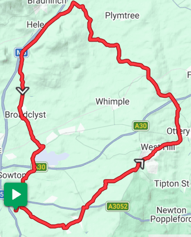 Map of our explorer 30 mile route