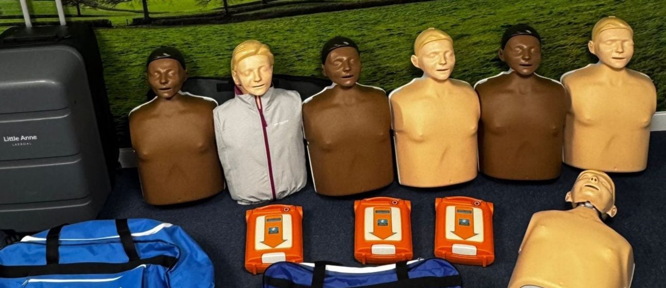 CPR & defib kit purchased with support from Parker Hannifin