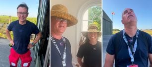 Crew members adapting to the heatwave